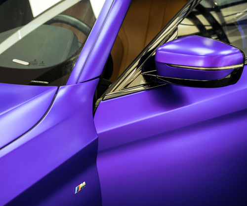 wrap xe, dán đổi màu xe BMW 530i wrap Satin Violet Purple