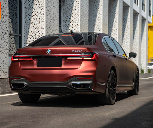 wrap xe - dán đổi màu xe BMW series 7 wrap satin dragon red