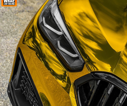 wrap xe - dán đổi màu xe BMW X4 wrap chrome gold
