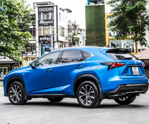 wrap xe - dán đổi màu xe Lexus RX200 wrap matte blue metallic