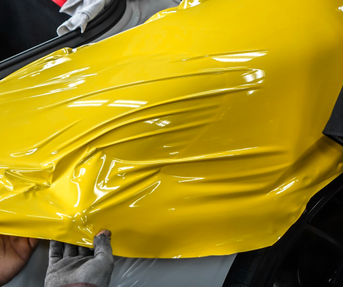 wrap xe, dán đổi màu xe Porsche 718 wrap gloss sun flower