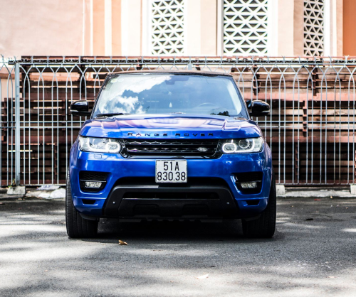 wrap xe, dán đổi màu xe Range Rover Sport wrap gloss deep blue