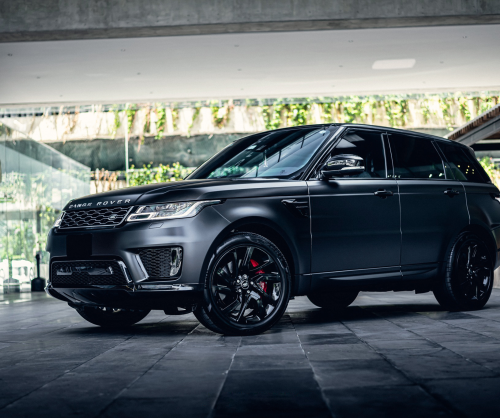 wrap xe, dán đổi màu xe Range Rover Sport wrap matte black