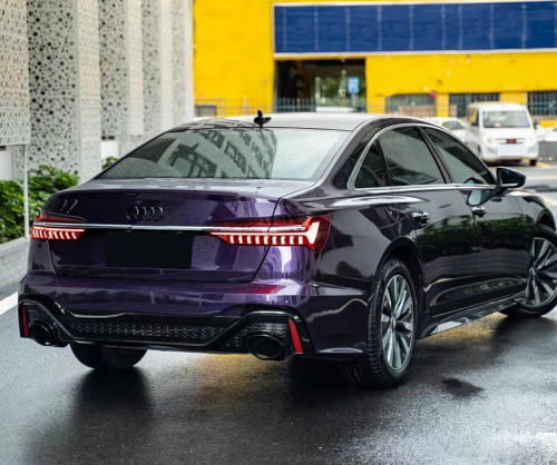 wrap xe, dán đổi màu xe Audi A6 wrap gloss venetian purple