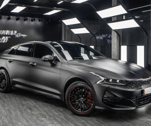 Dán đổi màu xe Kia K5 Matte Black