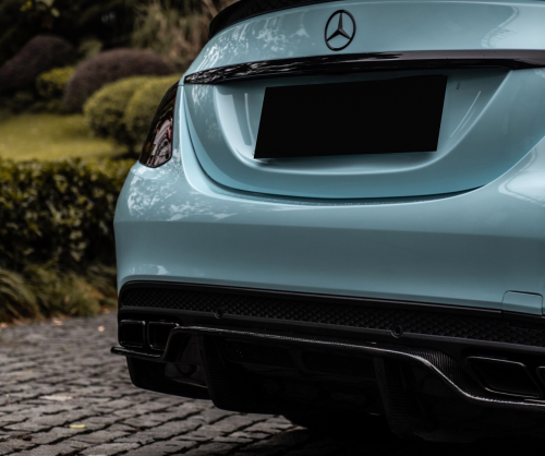 wrap xe - dán đổi màu xe Mercedes C200 Wrap Gloss Ice Blue