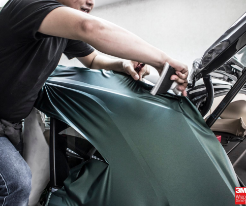 wrap xe, dán đổi màu xe Audi Q5 wrap matte pine green metallic