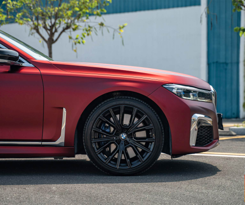 wrap xe - dán đổi màu xe BMW series 7 wrap satin dragon red