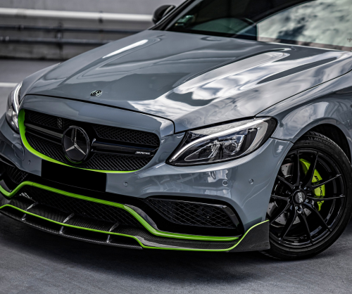 wrap xe - dán đổi màu xe Mercedes C200 Wrap Gloss Amazon Grey