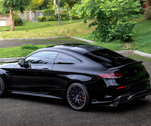 wrap xe - dán đổi màu xe Mercedes C300 Couple Wrap Gloss Black