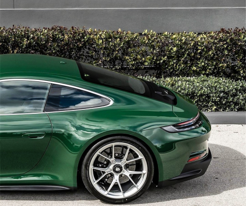 wrap xe, dán đổi màu xe Porsche 911 Wrap Gloss Dark Green