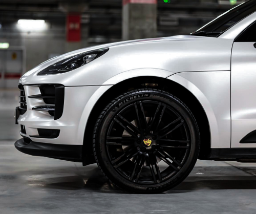 wrap xe, dán đổi màu xe Porsche Macan Wrap Satin Pearl White