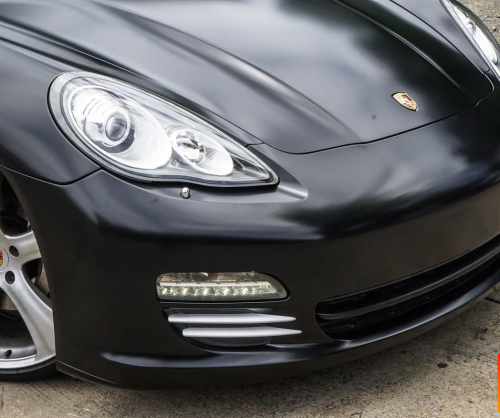 wrap xe, dán đổi màu xe Porsche Panamera wrap satin black