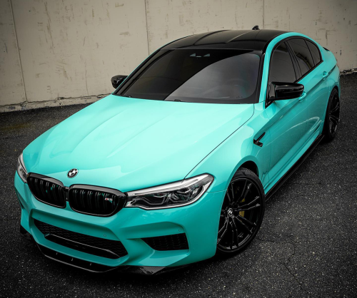 wrap xe, dán đổi màu xe BMW 530i wrap gloss mint