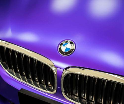 wrap xe, dán đổi màu xe BMW 530i wrap Satin Violet Purple