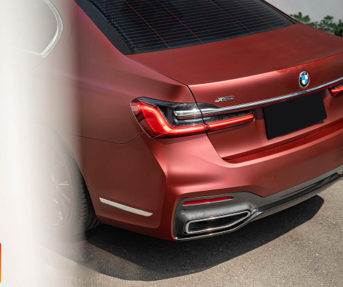 wrap xe - dán đổi màu xe BMW series 7 wrap satin dragon red