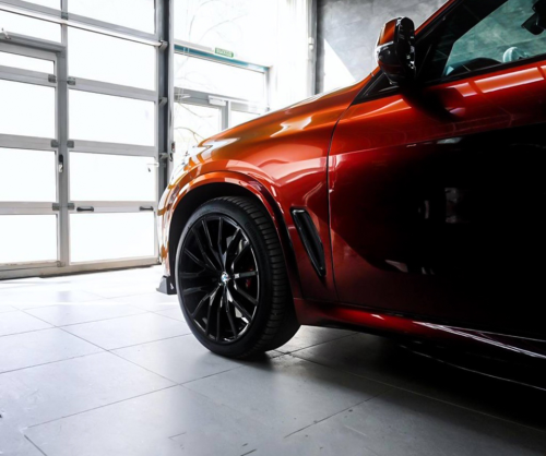 wrap xe - dán đổi màu xe BMW X5 Wrap Gloss Madeira Red
