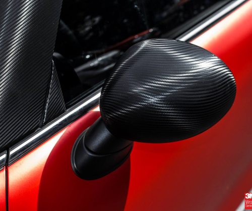 wrap xe, dán đổi màu xe Mini Cooper wrap satin red