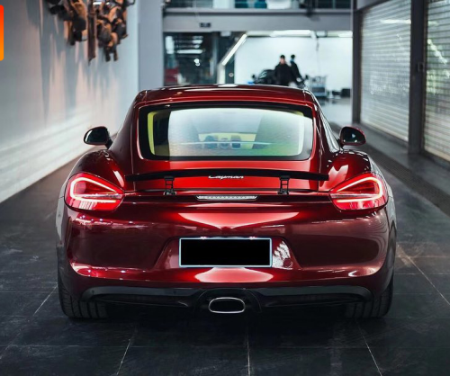 wrap xe, dán đổi màu xe Porsche 718 wrap gloss Supreme Red