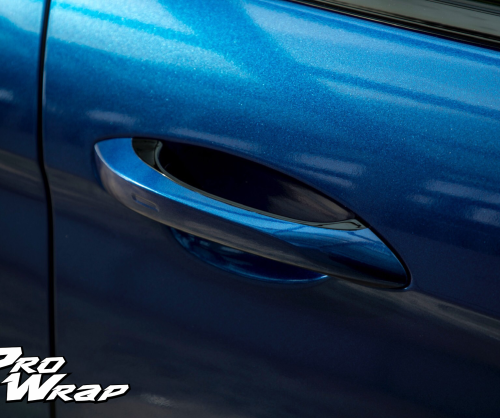 wrap xe, dán đổi màu xe Porsche Panamera wrap gloss deep blue metallic