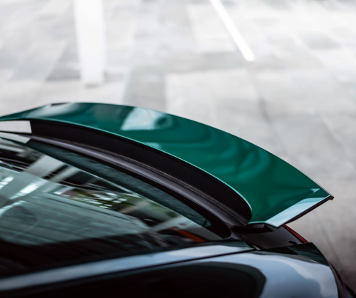 wrap xe, dán đổi màu xe Porsche Panamera Wrap Gloss Hunter Green