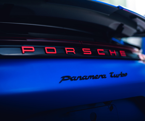 wrap xe, dán đổi màu xe Porsche Panamera Wrap Satin Velvet Blue