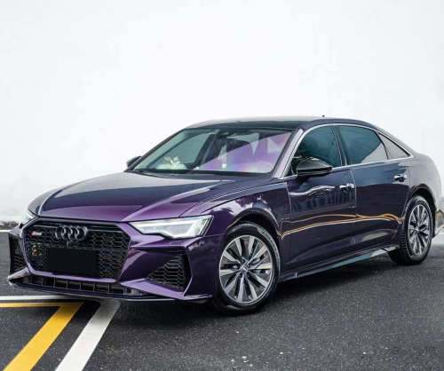 wrap xe, dán đổi màu xe Audi A6 wrap gloss venetian purple