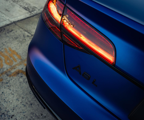 wrap xe, dán đổi màu xe audi a8 wrap matte dark blue metallic