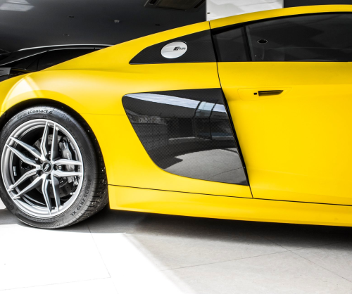 wrap xe, dán đổi màu xe Audi R8 wrap matte yellow