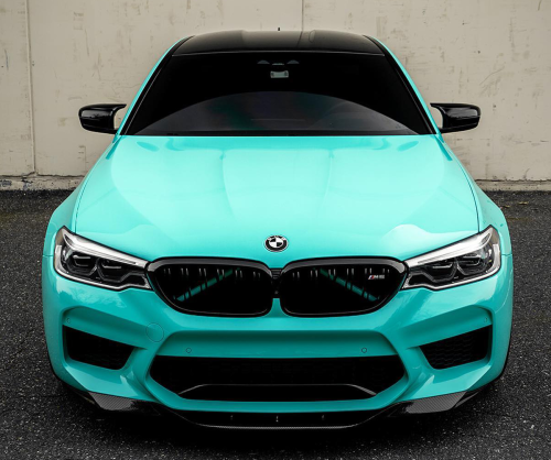 wrap xe, dán đổi màu xe BMW 530i wrap gloss mint