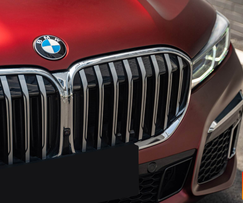 wrap xe - dán đổi màu xe BMW series 7 wrap satin dragon red