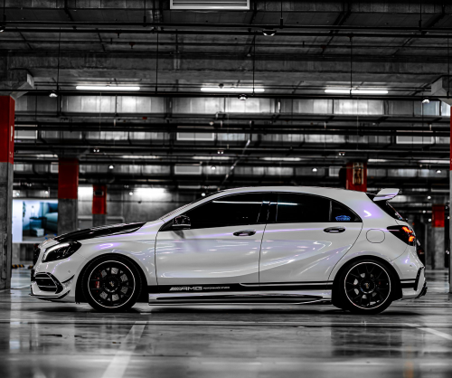 wrap xe - dán đổi màu xe Mercedes A class Wrap Gloss Lavender Pearl