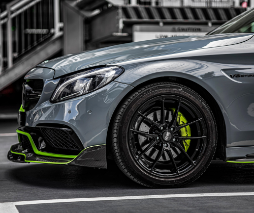 wrap xe - dán đổi màu xe Mercedes C200 Wrap Gloss Amazon Grey