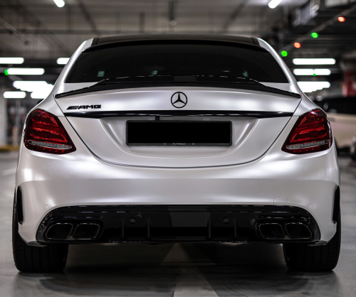 wrap xe - dán đổi màu xe Mercedes C200 Wrap Satin Pearl White