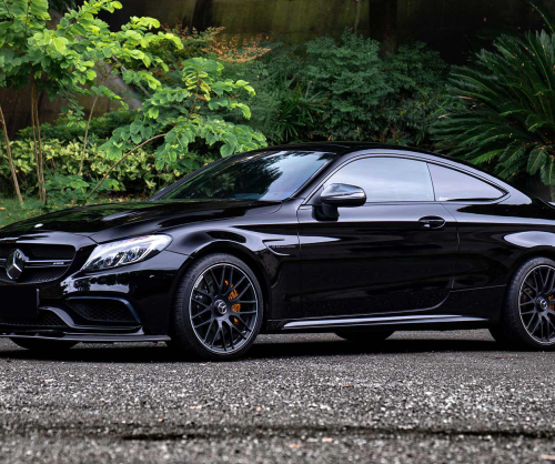 wrap xe - dán đổi màu xe Mercedes C300 Couple Wrap Gloss Black