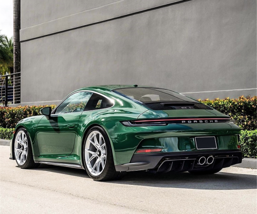wrap xe, dán đổi màu xe Porsche 911 Wrap Gloss Dark Green