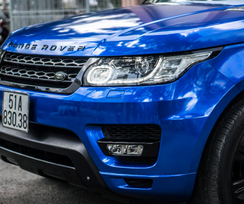 wrap xe, dán đổi màu xe Range Rover Sport wrap gloss deep blue