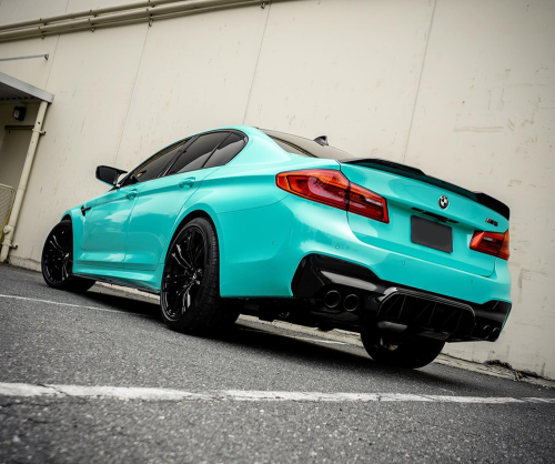 wrap xe, dán đổi màu xe BMW 530i wrap gloss mint