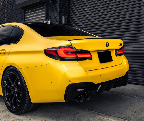 wrap xe - dán đổi màu xe BMW series 5 wrap satin yellow metallic
