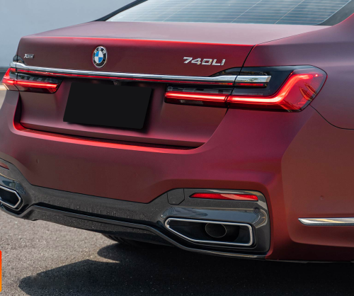 wrap xe - dán đổi màu xe BMW series 7 wrap satin dragon red