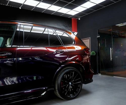 wrap xe - dán đổi màu xe BMW X5 Wrap Gloss Madeira Red