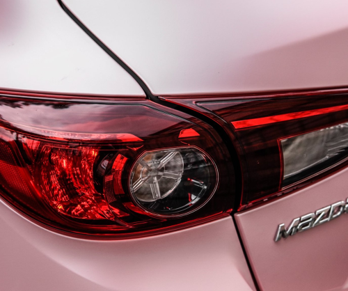 wrap xe - dán đổi màu xe Mazda 3 HB wrap satin sakura pink