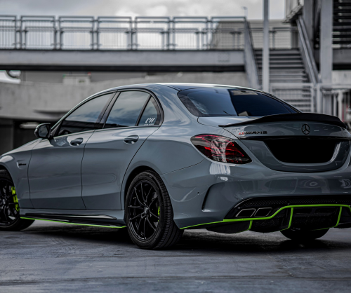 wrap xe - dán đổi màu xe Mercedes C200 Wrap Gloss Amazon Grey