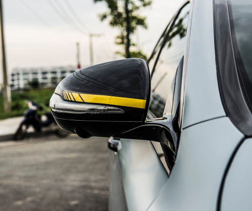 wrap xe, dán đổi màu xe Mercedes E300 wrap matte battleship grey