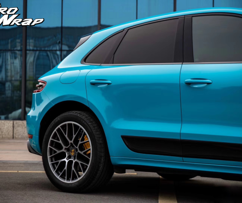 wrap xe, dán đổi màu xe porsche macan gloss curacao blue