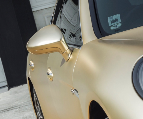 wrap xe, dán đổi màu xe Porsche Panamera wrap satin champage gold