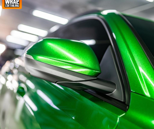 wrap xe, dán đổi màu xe Audi Q8 wrap gloss diamond green