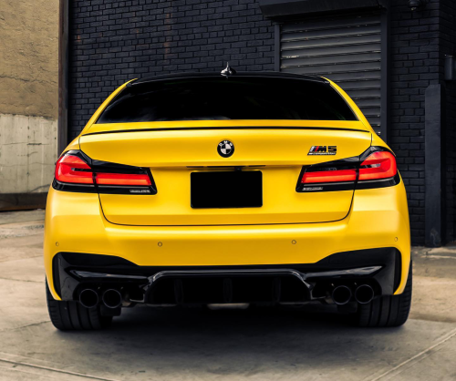 wrap xe - dán đổi màu xe BMW series 5 wrap satin yellow metallic