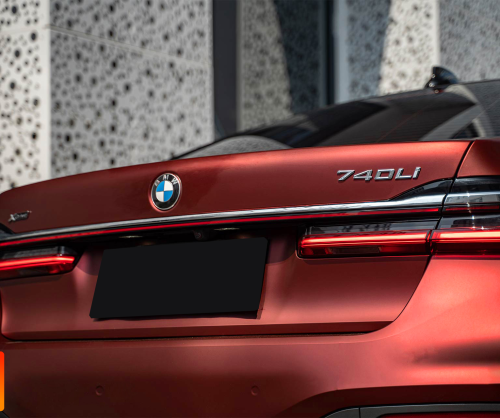 wrap xe - dán đổi màu xe BMW series 7 wrap satin dragon red