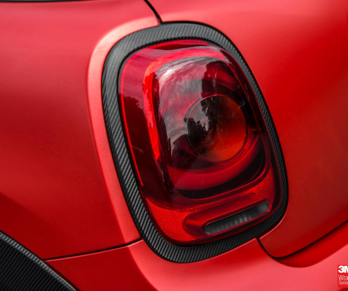 wrap xe, dán đổi màu xe Mini Cooper wrap satin red